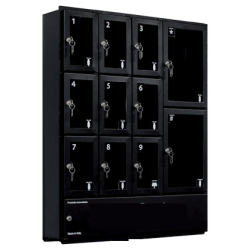 Box di Ricarica Smartphone con 11 sportelli con 3 cavi ciascuno