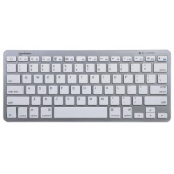 Mini Tastiera Bluetooth con batterie incluse per IPad e Tablet colore Silver