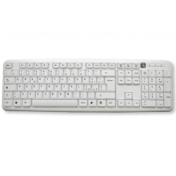 Tastiera 105 tasti USB Standard, colore Bianco per Computer e Notebook