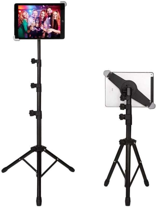 SUPPORTO PER TREPPIEDE DA TERRA PER TABLET DA 9,5” A 14,5”, CON SUPPORTO GIREVOLE A 360 GRADI
