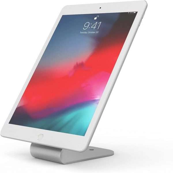 Stand da Tavolo di sicurezza universale per tablet con lucchetto e chiave- Argento