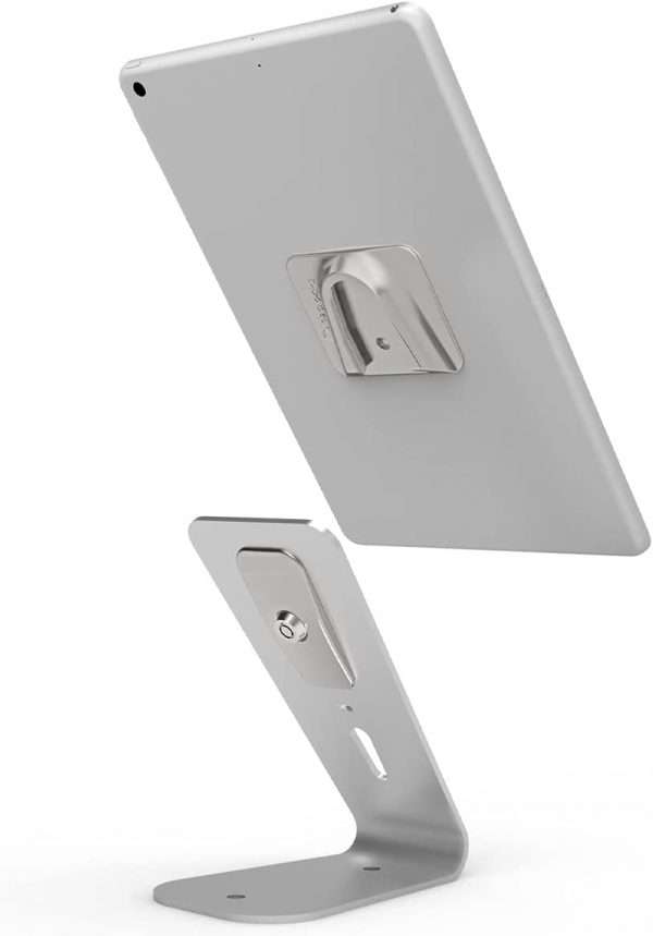 Stand da Tavolo di sicurezza universale per tablet con lucchetto e chiave- Argento - immagine 2