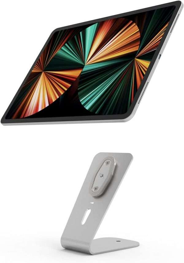 Stand da Tavolo di sicurezza universale per tablet con lucchetto e chiave- Argento - immagine 4