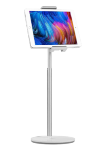 SUPPORTO TABLET REGOLABILE IN ANGOLO E ALTEZZA, PORTA TABLET TAVOLO IN ALLUMINIO PESANTE, COMPATIBILE CON TABLET DA 7” A 13"