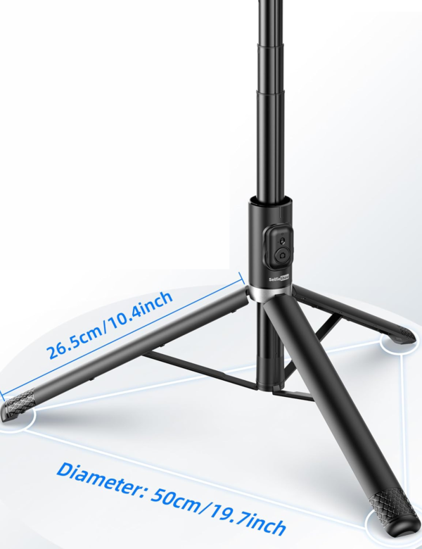 TREPPIEDE CON TELECOMANDO WIRELESS, SELFIE STICK ESTENSIBILE ROTAZIONE A 270° - immagine 2