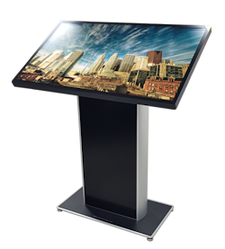 Totem espositore da Pavimento per MONITOR DA 27"A 43" con inclinazione